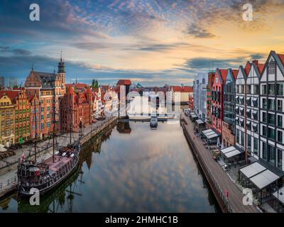 Luftaufnahme der Altstadt von Danzig, Polen Stockfoto