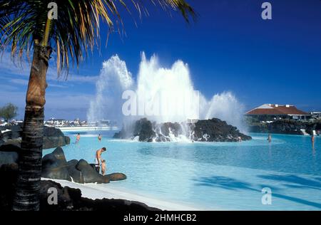 Puerto de la Cruz, Lago de Martianez, Teneriffa, Kanarische Inseln, Spanien Stockfoto