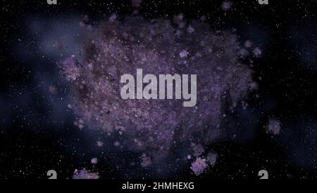 Helle Sterne und Nebel im Weltraum als Hintergrund Stockfoto