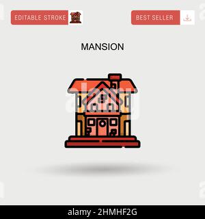 Villa einfaches Vektor-Symbol. Stock Vektor