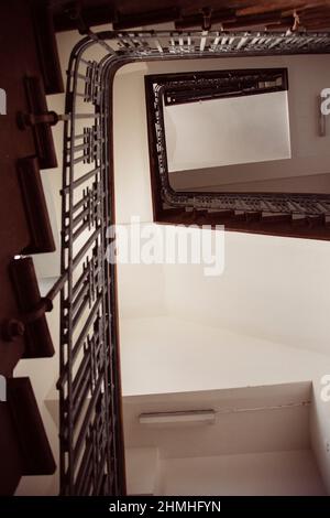 Treppe in einem stattlichen Hanseatischen Haus in Hamburg, Deutschland Stockfoto