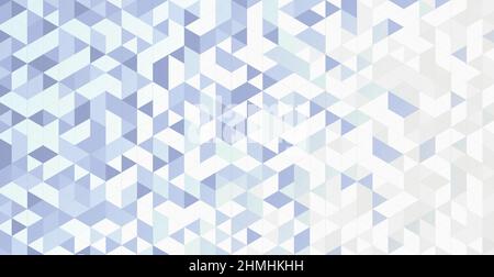 Abstrakter weißer und blauer Hintergrund, viele Dreiecke - Vektorgrafik Stock Vektor