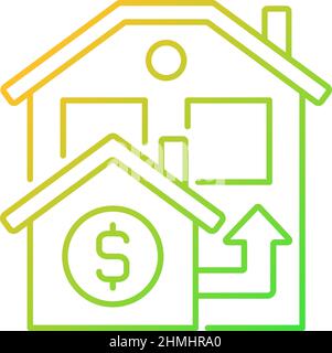 Lineares Vektorsymbol für Brückendarlehen mit Gradienten Stock Vektor