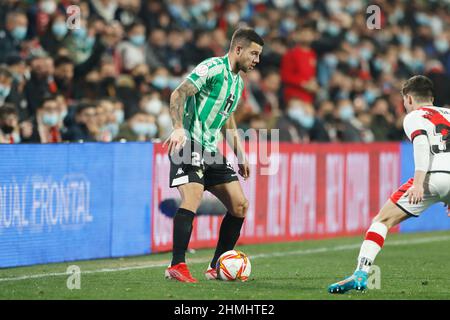 Aitor Ruibal (Betis), 9. FEBRUAR 2022 - Fußball / Fußball : Spanisches Halbfinalspiel zwischen Rayo Vallecano 1-2 Real Betis Balompie im Estadio de Vallecas in Madrid, Spanien. (Foto von Mutsu Kawamori/AFLO) Stockfoto