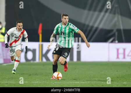 Aitor Ruibal (Betis), 9. FEBRUAR 2022 - Fußball / Fußball : Spanisches Halbfinalspiel zwischen Rayo Vallecano 1-2 Real Betis Balompie im Estadio de Vallecas in Madrid, Spanien. (Foto von Mutsu Kawamori/AFLO) Stockfoto