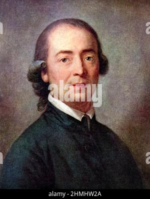 Johann Gottfried Herder (1744-1803) deutscher Philosoph, Theologe, Dichter und Literaturkritiker, der sich mit Aufklärung, Sturm und Drang und dem Weimarer Klassizismus verband. Porträt von Anton Graff (1736-1813), gemalt 1785. Stockfoto