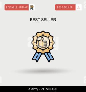 Bestseller einfaches Vektor-Symbol. Stock Vektor