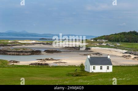 Das Clubhaus im Traigh Golf Club, Portnaluchaig, Bunacaimb, Arisaig, West Highlands, Schottland, Großbritannien Stockfoto