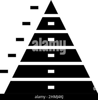 Abbildung des Symbolvektors für Pyramidendiagramm-Glyphen Stock Vektor