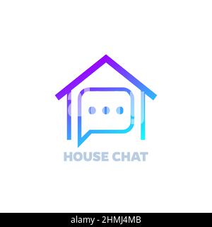 House Chat Logo, Vektor-Design Stock Vektor