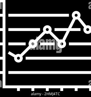 Liniendiagramm Glyphen Symbol Vektordarstellung Stock Vektor