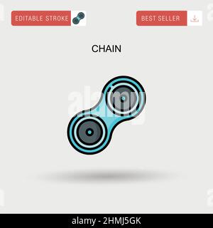 Einfaches Vektor-Symbol der Kette. Stock Vektor