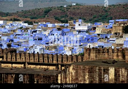 Indien. Jodhpur die blaue Stadt. Rajasthan Stockfoto