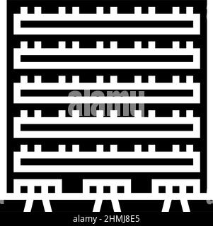 Wohnung Haus Glyphe Symbol Vektor Illustration Stock Vektor