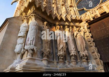 Kathedrale Notre-Dame de Reims Stockfoto