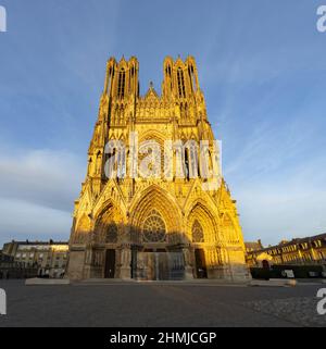 Kathedrale Notre-Dame de Reims Stockfoto