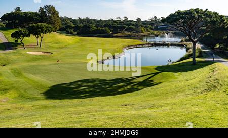 Gal do Lobo - Golf - Algarve - Fairway-Loch 11 Stockfoto