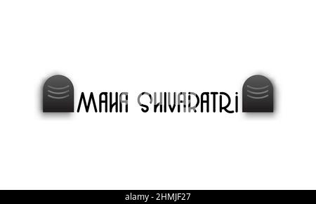 Maha Shivaratri. Pinsel Kalligraphie Stil Vektor-Vorlage Design für Banner, Karte, Poster, Hintergrund. Stock Vektor