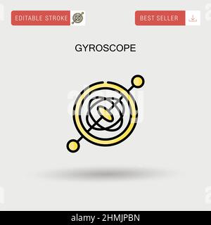 Einfaches Vektorsymbol für Gyroskop. Stock Vektor