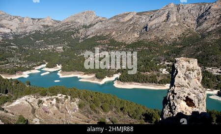 El Castell de Guadalest, Spanien Stockfoto