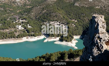 El Castell de Guadalest, Spanien Stockfoto