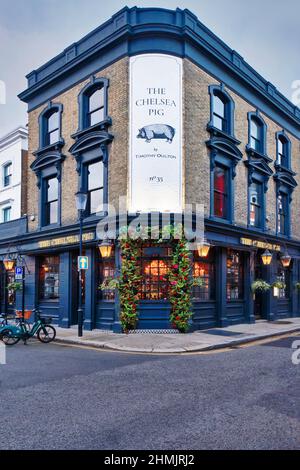 Das Chelsea Pig Pub in Chelsea. Stockfoto