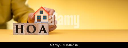 HOA Homeowners Association. Real Estate House Owners Community Stockfoto