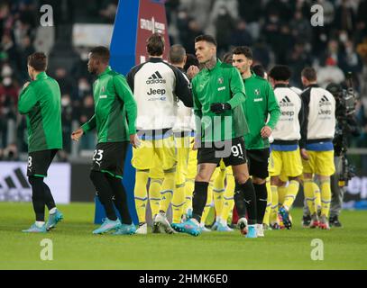 Während des italienischen Pokals, Coppa Italia, am 10. Februar 2022 im Allianz-Stadion in Turin, Italien, ein Viertelfinalspiel zwischen Juventus und Sassuolo - Foto Nderim Kaceli / DPPI Stockfoto