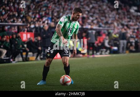 9th. februar 2022; Estadio de Vallecas, Madrid, Spanien; Men's Copa del Rey, Rayo Vallecano vs. Real Betis Balompie; Aitor Ruibal of Betis 900/Cordon Presseinformation: CORDON PRESS/Alamy Live News Stockfoto