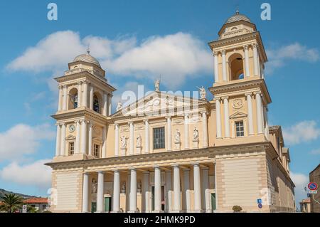 Duomo San Maurizio in Imperia Porto Maurizio, Ligurien, Italien. Stockfoto