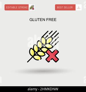 Glutenfrei einfaches Vektor-Symbol. Stock Vektor