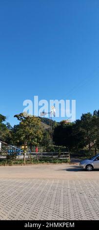 Windmühle, Berg, Minas Gerais, Brasilien Stockfoto