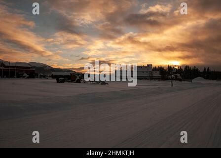 Schaufelraddampfer im Yukon Transportation Museum in Whitehorse, Yukon, Kanada Stockfoto