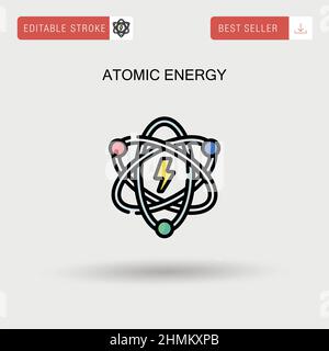 Einfaches Vektor-Symbol für Atomenergie. Stock Vektor