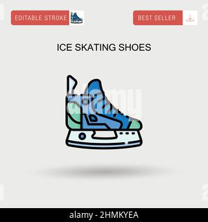 Eislaufschuhe einfaches Vektor-Symbol. Stock Vektor