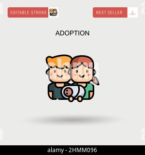 Einfaches Vektorsymbol „Adoption“. Stock Vektor