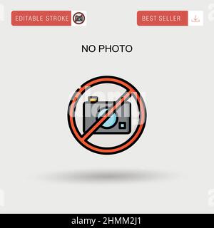 Kein einfaches Vektorsymbol für Fotos. Stock Vektor