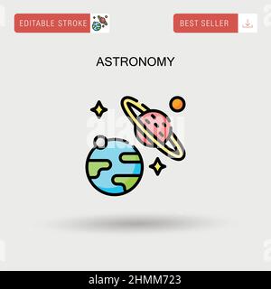 Einfaches Vektor-Symbol für Astronomie. Stock Vektor