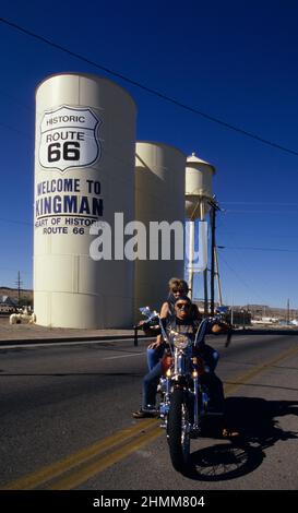 USA Arizona Kingman Bikers Kingman Route 66 Stockfoto