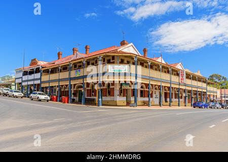 The Federation, filigranes Styled Freemasons Hotel, Bridgetown, Western Australia, Australien Stockfoto