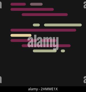 Cartoon-Codierung simulierte Linien Vektor-Illustration Stock Vektor