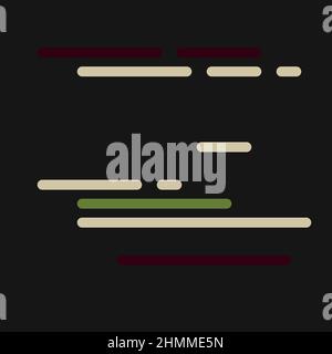 Cartoon-Codierung simulierte Linien Vektor-Illustration Stock Vektor