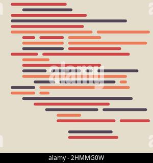 Cartoon-Codierung simulierte Linien Vektor-Illustration Stock Vektor