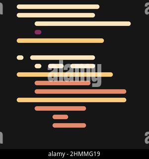 Cartoon-Codierung simulierte Linien Vektor-Illustration Stock Vektor