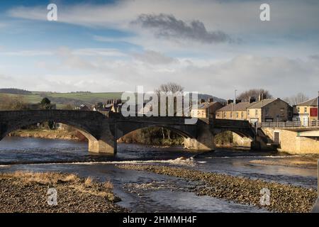 Haydon Bridge, ein Dorf am Fluss Tyne in Northumberland, Großbritannien Stockfoto