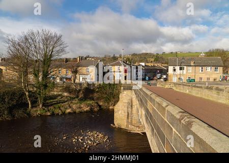 Haydon Bridge, ein Dorf am Fluss Tyne in Northumberland, Großbritannien Stockfoto