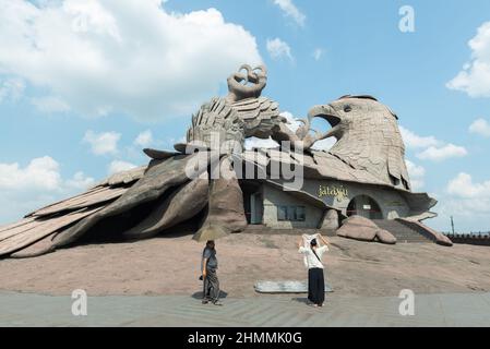 Kollam, Indien - Januar 2022: Jatayu Earth Center Nature Park Stockfoto