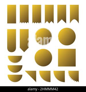 Gold Label Banner-Set. Vektorgrafik Stock Vektor