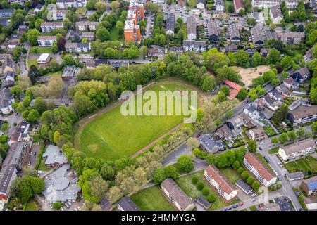 Luftaufnahme, Sportplatz Dorstener Straße, ehemalige Willy-Brandt-Schule, Zweckel, Gladbeck, Ruhrgebiet, Nordrhein-Westfalen, Deutschland, Bildung, Bildung Stockfoto