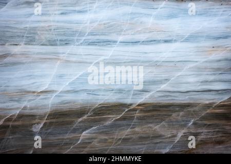 Textur von farbigem Gletschereis. Stockfoto